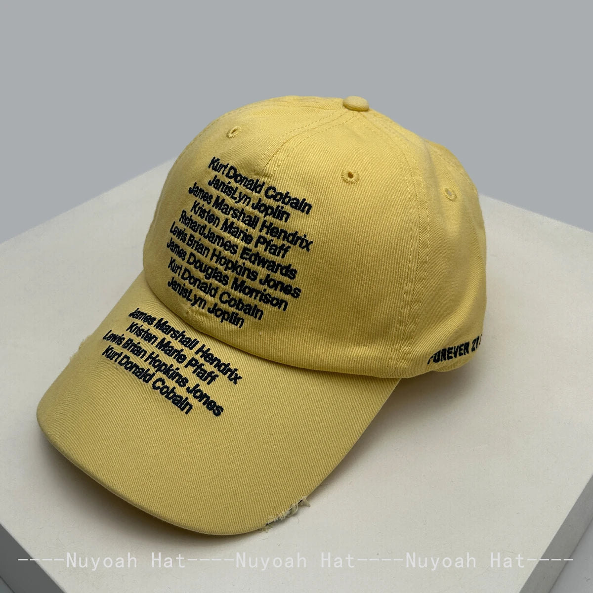 Korean Letter Embroidery Baseball Cap Unisex Retro Peaked Caps Fashionable Outdoor Simple Ins Design