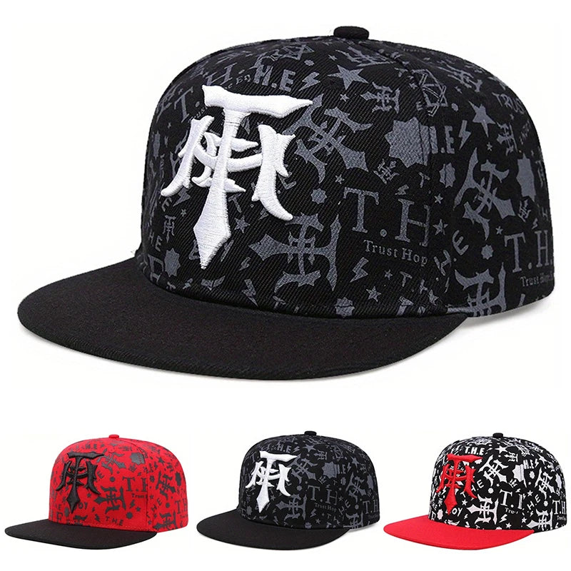 Snapback Hat T Embroidery Graffiti HipHop Hat Street Fashion