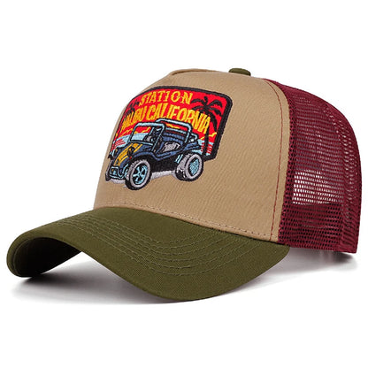 Net Hat Coconut Tree Retro Convertible Car Truck Hat Men's Street Baseball Hat
