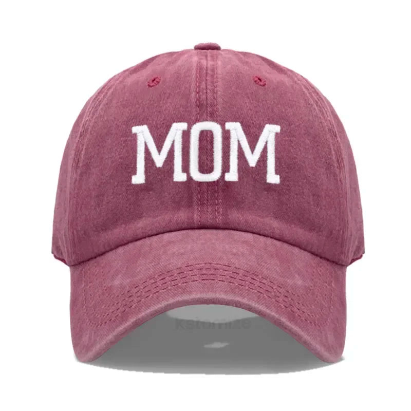 DAD MOM Embroidery Pure Cotton Baseball Cap Fashion Sport Golf Caps Sun Hat