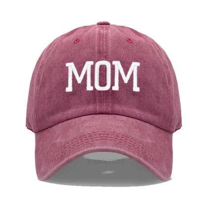 DAD MOM Embroidery Pure Cotton Baseball Cap Fashion Sport Golf Caps Sun Hat