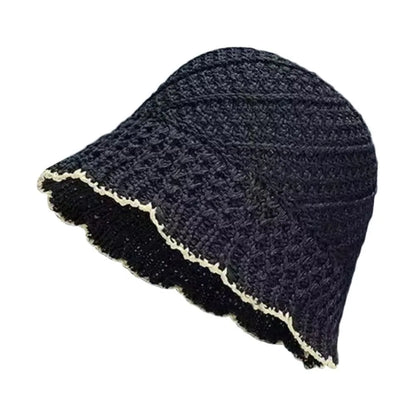 Fashion Foldable Sun Hat Fordable Wide Brim Straw Bucket Hat