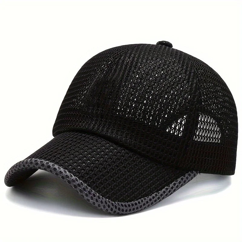 Quick-Dry Unisex Mesh Trucker Cap Adjustable, Lightweight & Breathable