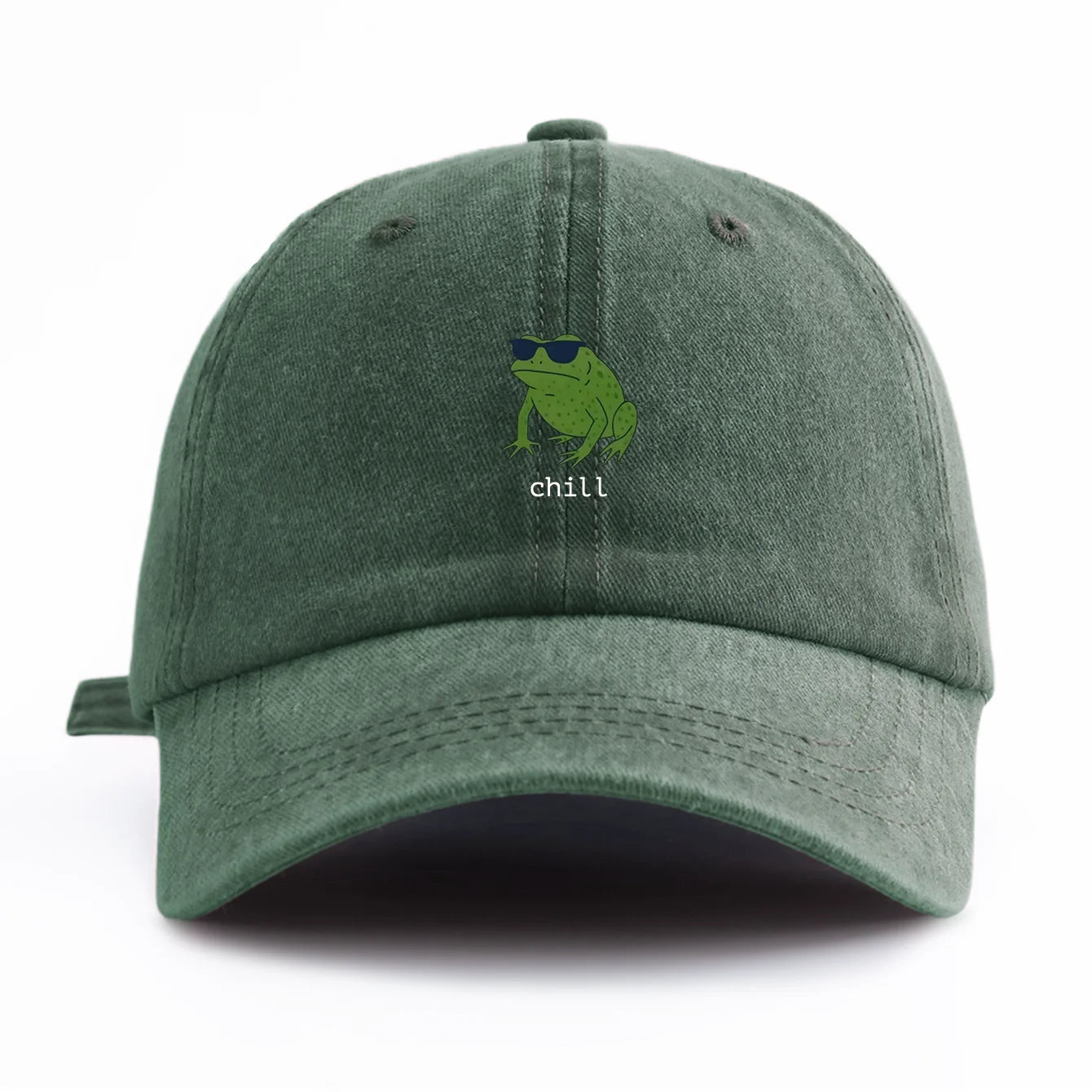 Chill Print Washed Baseball Cap Dad Hat