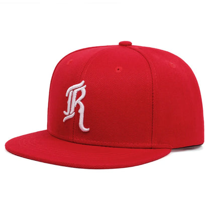 Fashionable Simple Flat Brimmed Hat JR Embroidered Street Dance Hip Hop