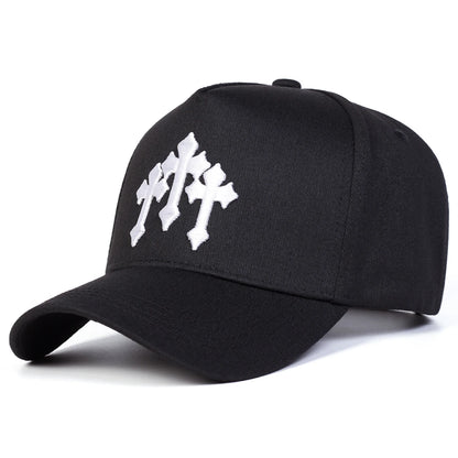 Unisex Cross Embroidery Baseball Caps Spring And Autumn
