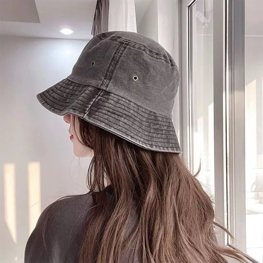Popular Unisex Cotton Summer Washed Jeans Bucket Hat