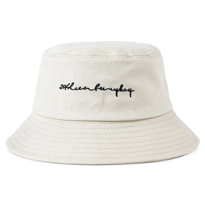 Summer Men Women Bucket Hat Casual Letter Embroidery Fisherman Hats