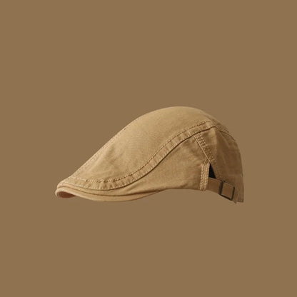 Forward Hat Solid Color Retro British Style Newspaper Hat