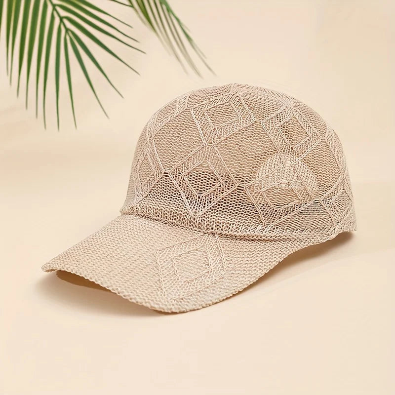 Unisex Breathable Mesh Large Square Baseball Cap Summer Hat Duckbill Cap