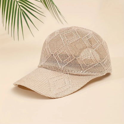 Unisex Breathable Mesh Large Square Baseball Cap Summer Hat Duckbill Cap