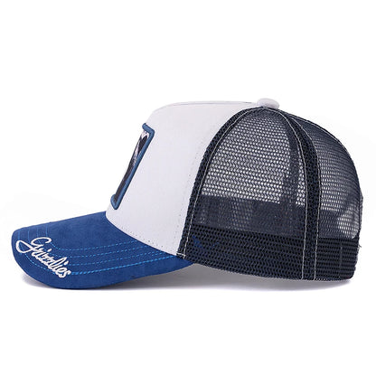 Unisex Trucker Hat Grizzlies Pattern Patch Design Suede Sun Hat Summer Animal Baseball Cap For Men Women ﻿