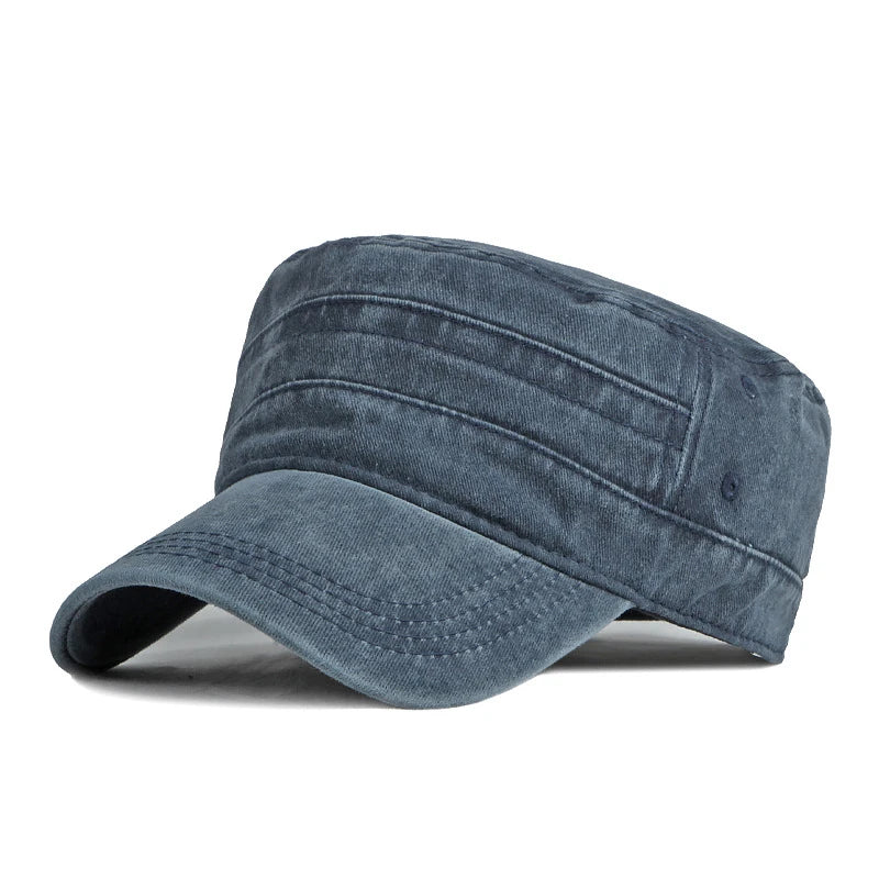 Spring Summer Short Brim Army Hat Men Women Outdoor Retro Washed Cotton