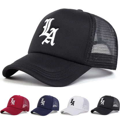 Unisex Letter Embroidery Baseball Net Caps Spring and Summer Outdoor Adjustable Casual Hats Sunscreen Hat