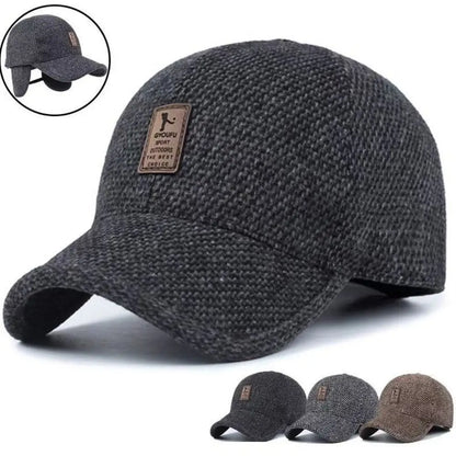 High Quality Autumn Winter Thick Earmuffs Hat Warm Adjustable Earmuffs Baseball Cap Casual Simple Outdoor Hats