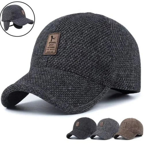 High Quality Autumn Winter Thick Earmuffs Hat Warm Adjustable Earmuffs Baseball Cap Casual Simple Outdoor Hats
