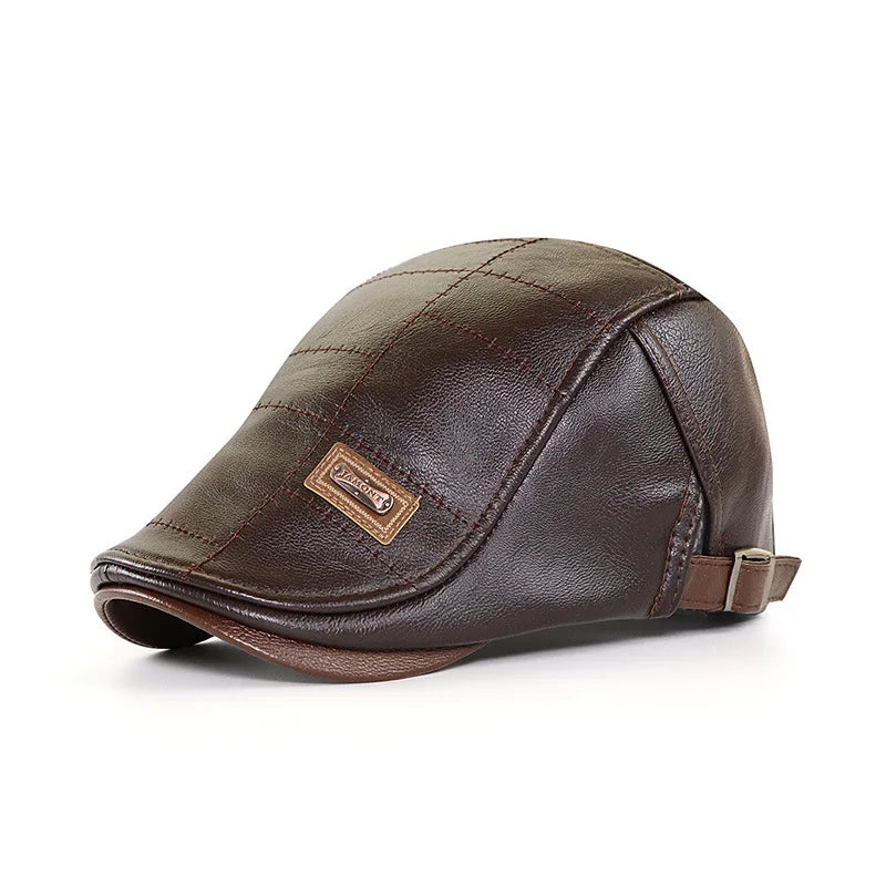 High Quality Men PU Leather Baseball Cap
