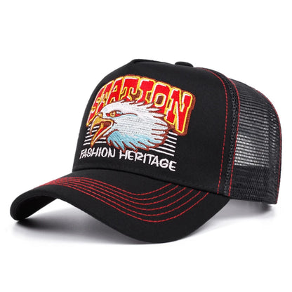 Creative Baseball Hat Station Eagle Head Embroidered Baseball Caps