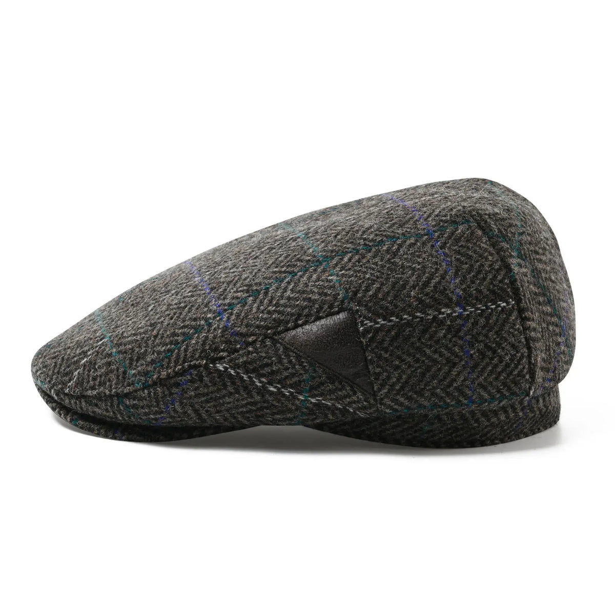 Men’s Herringbone Wool Blend Tweed Newsboy Ivy Hat