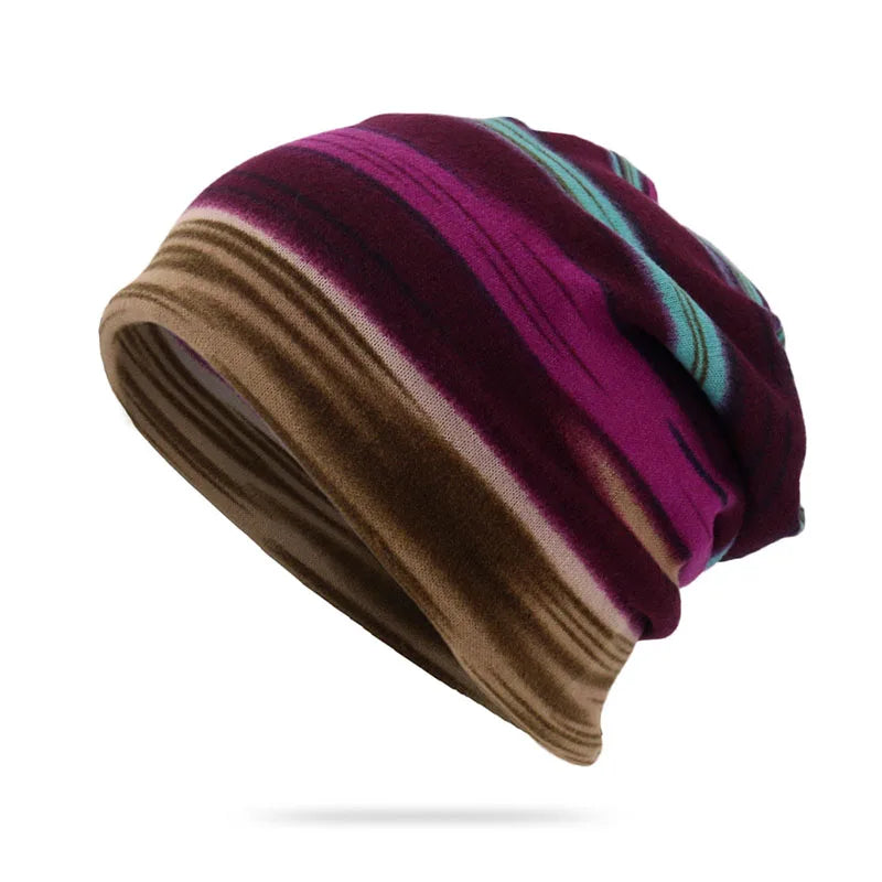 Cotton Slouchy Beanies For Men Vintage Hip-Hop Slouchy Hat Autumn Winter