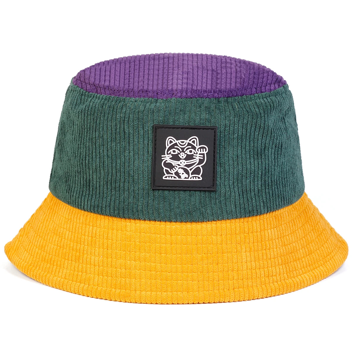 Unisex Cat Embroidery Personality Bucket Hats Fishermen Caps