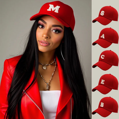 1pc Unisex A-Z Letter Pattern Sun-Shading Baseball Hat