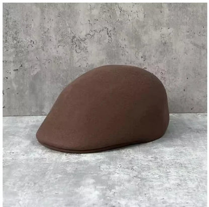 Winter High Quality Thick Wool Felt Classic Forward Cap