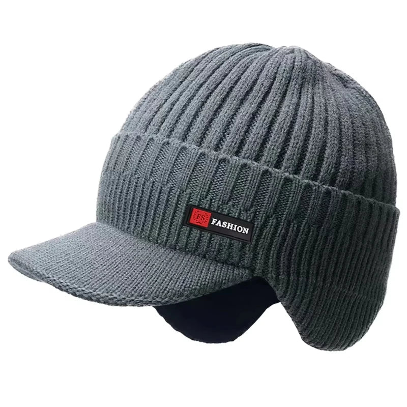 New Winter Men Hat Outdoor Ear Protection Warm Thick