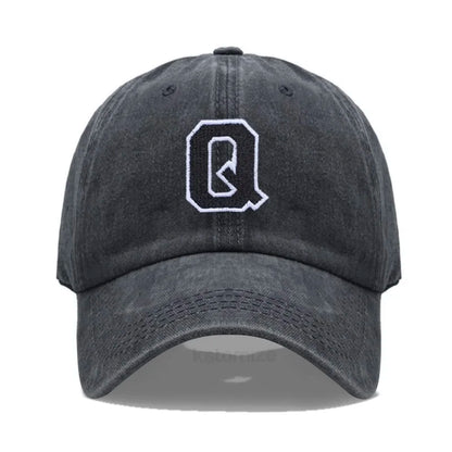 Initial Letter A-Z Embroider Baseball Cap