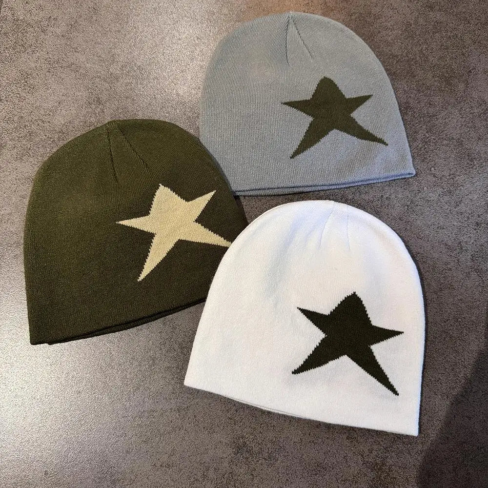 Women Men Winter Knitted Beanies Hats Y2K