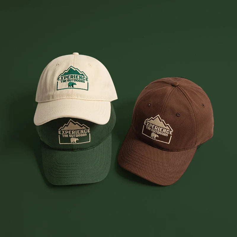 Unisex Polar Bear Letter Embroidery Snapback Baseball Cap Spring And Autumn