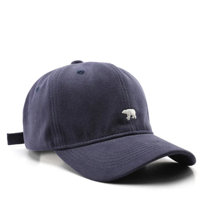 Women's Baseball Caps Polar Bear Embroidered Cotton Hat Adjustable Casual Visor Hats