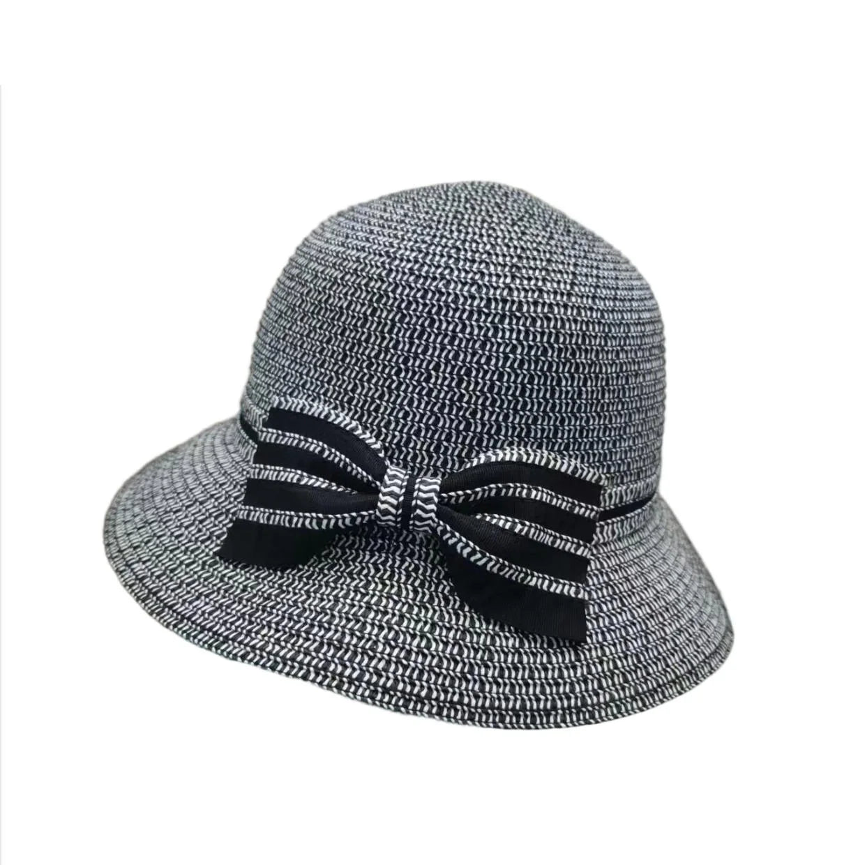 Spring Summer Straw Hat For Women Camellia Luxury Brand Bucket Hat