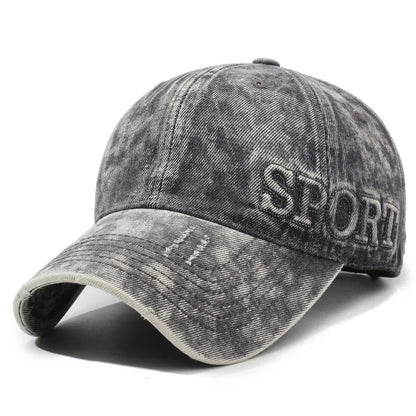 Four Season Washed Denim Sport Baseball Cap