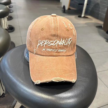 American Washed Distressed Ripped Baseball Cap