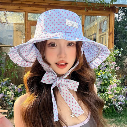 New Retro Plaid Fisherman Hat Woman's Spring And Summer