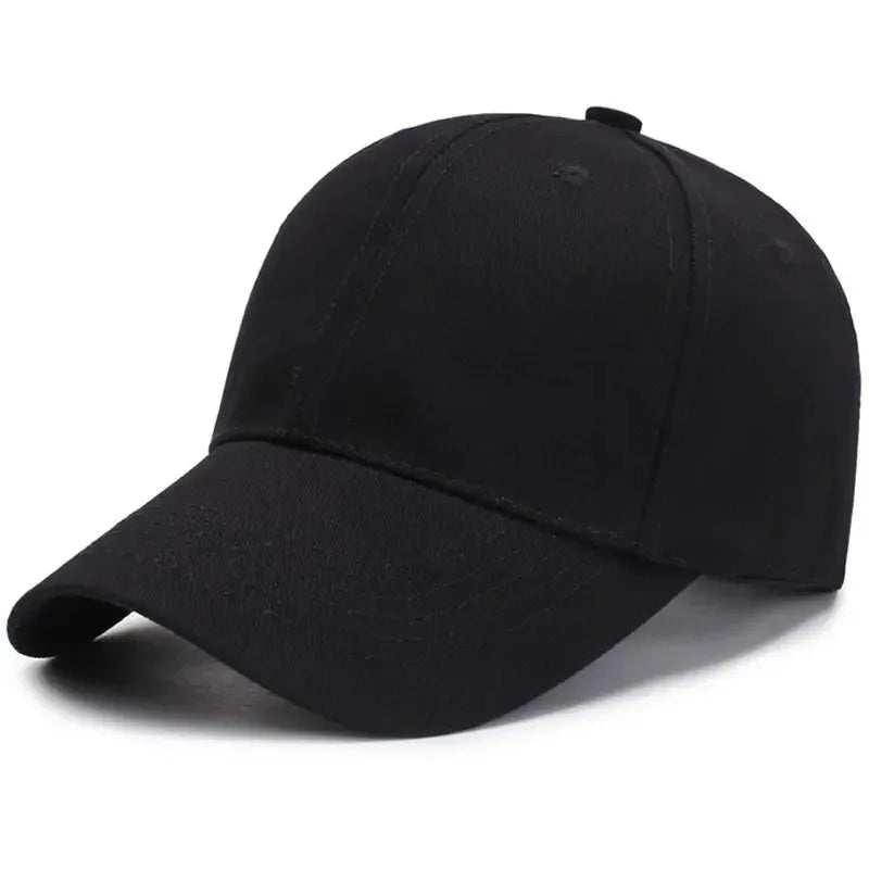 Black Baseball Cap for Men & Women - Cotton Sports Hat for Casual Summer Wear