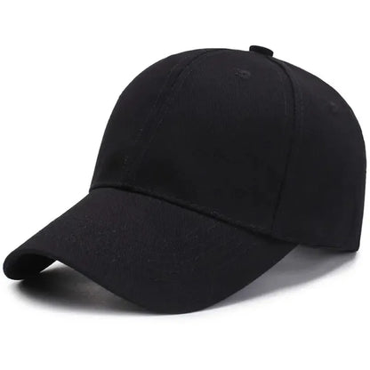 Black Baseball Cap for Men & Women - Cotton Sports Hat for Casual Summer Wear