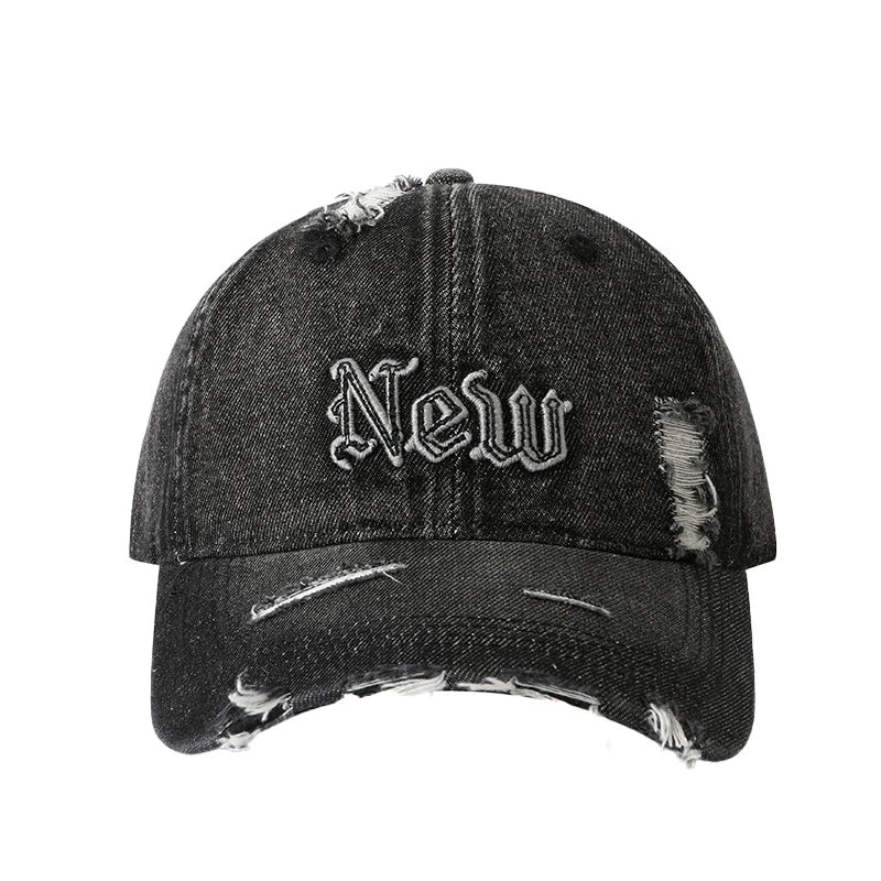 Korean Style Letter Embroidered Baseball Cap