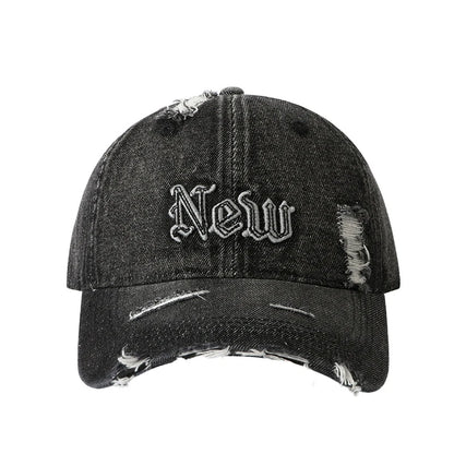 Korean Style Letter Embroidered Baseball Cap