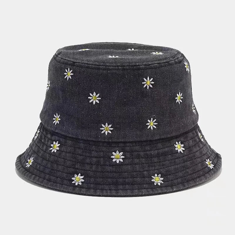 Little Daisy Embroidered Fisherman Hat
