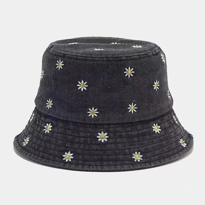 Little Daisy Embroidered Fisherman Hat