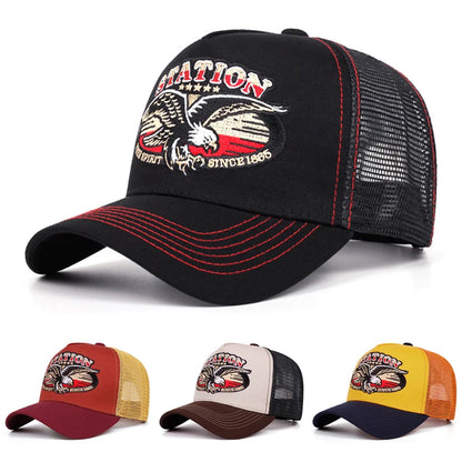 Fashion Webhat Station Five Star Eagle Truck Hat Outdoor Daily Sunshade Hat Male Female
