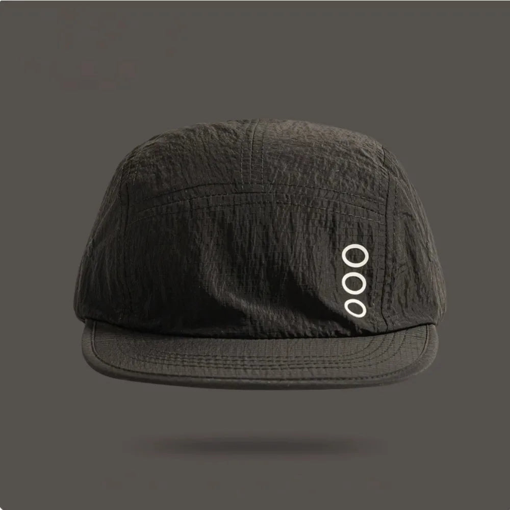 Korean 5‑Panel Letter Printed Baseball Cap