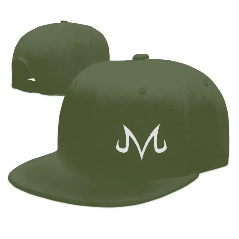 Majin Buu Print Hip Hop Flat Bill Caps Unisex Adjustable Snapback Caps Skateboard Hats