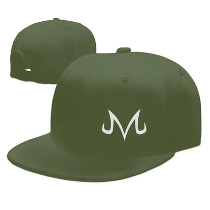 Majin Buu Print Hip Hop Flat Bill Caps Unisex Adjustable Snapback Caps Skateboard Hats
