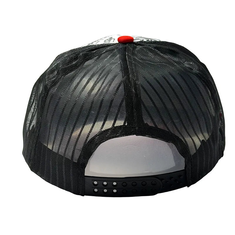 Unisex 3D Printed Baseball Cap Breathable Mesh Trucker Hat Hip Hop Style Sun Hat for Outdoor