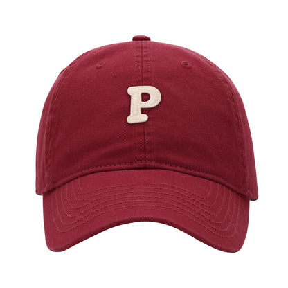 Letter P Duckbill Cap Casual Fashion Versatile Street Baseball Cap