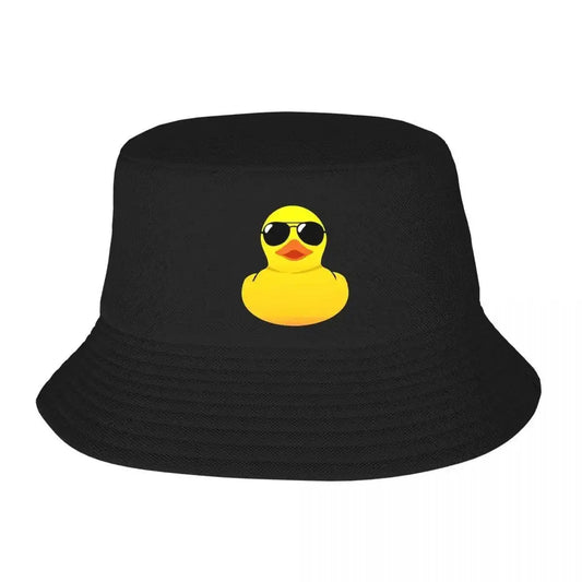 Cute Yellow Duck Print Fisherman Hat City Style Versatile Style for Men and Women