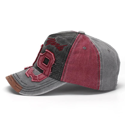 New Heavy Duty Embroidered Letter 79 Baseball Cap Trendy Casual Hat Water Washed Style